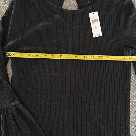 NWT Anthropologie Porriage Black sweater/shirt Size XSmall lightweight - Picture 7 of 9